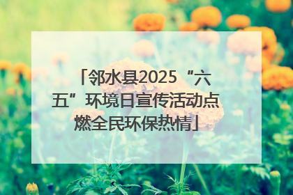 邻水县2025“六五”环境日宣传活动点燃全民环保热情