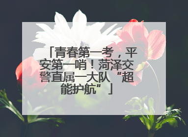 青春第一考，平安第一哨！菏泽交警直属一大队“超能护航”