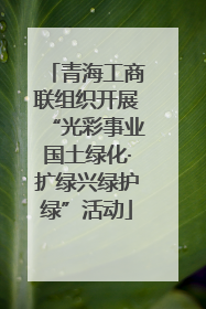 青海工商联组织开展“光彩事业国土绿化·扩绿兴绿护绿”活动
