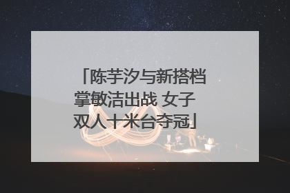 陈芋汐与新搭档掌敏洁出战 女子双人十米台夺冠
