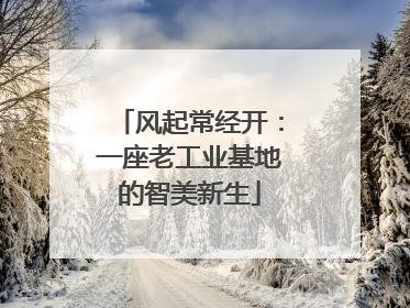 风起常经开：一座老工业基地的智美新生