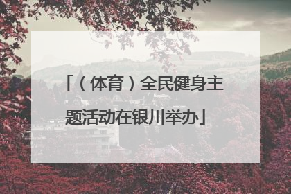 （体育）全民健身主题活动在银川举办