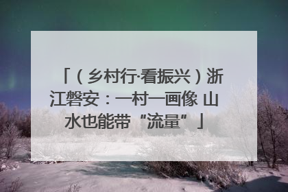 （乡村行·看振兴）浙江磐安：一村一画像 山水也能带“流量”