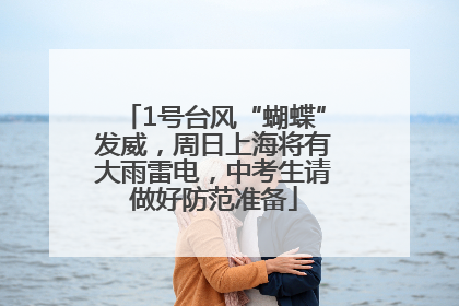 1号台风“蝴蝶”发威，周日上海将有大雨雷电，中考生请做好防范准备