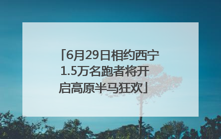 6月29日相约西宁 1.5万名跑者将开启高原半马狂欢