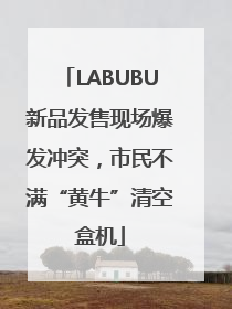 LABUBU新品发售现场爆发冲突，市民不满“黄牛”清空盒机